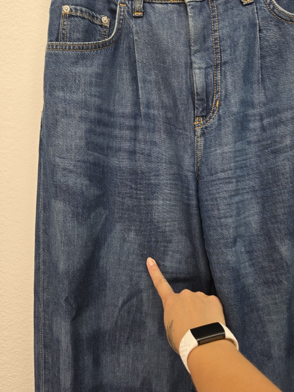Anthropologie Pilcro The Breaker Barrel Leg Jeans Baggy Pleated Tapered Camo 30 - Picture 8 of 17